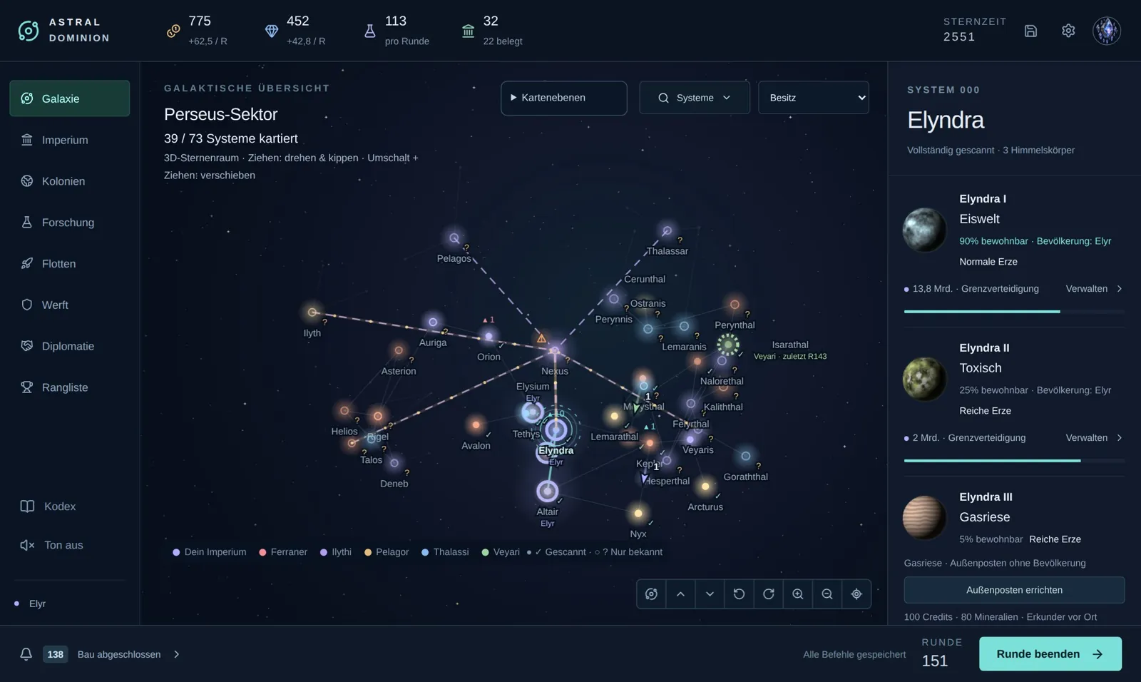 Astral Dominion – Galaxiekarte